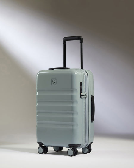 Expandable Carry-on Luggage in Mist Blue Gloss - Icon Stripe