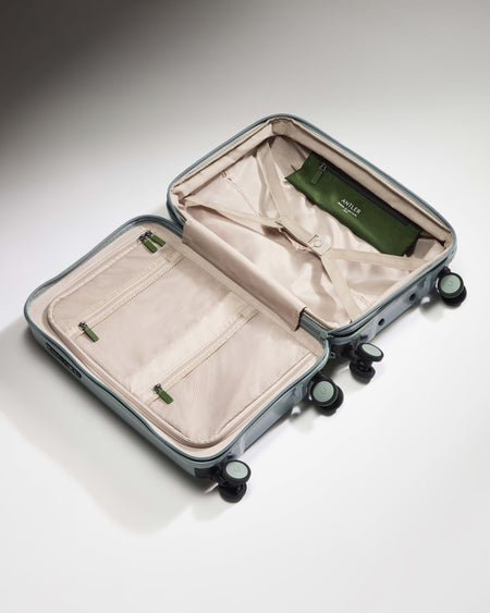 Expandable Carry-on Luggage in Mist Blue Gloss - Icon Stripe