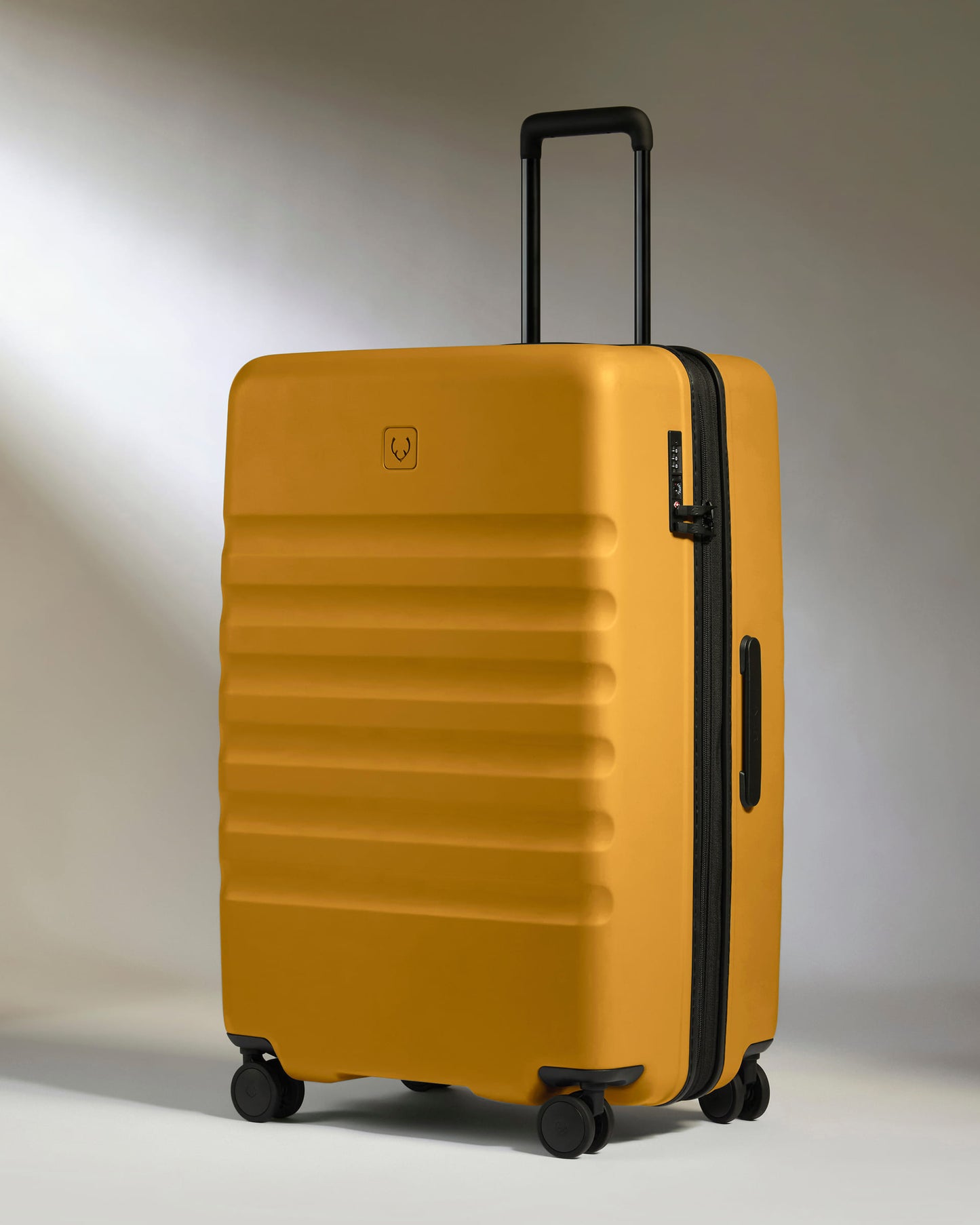 Large Carry-on Luggage Set in Mustard Yellow - Icon Stripe