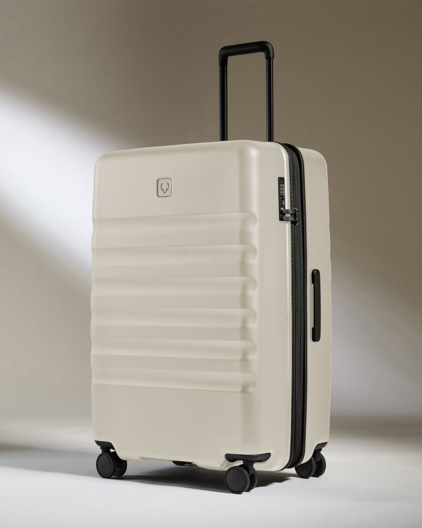 Large Luggage in Taupe - Icon Stripe