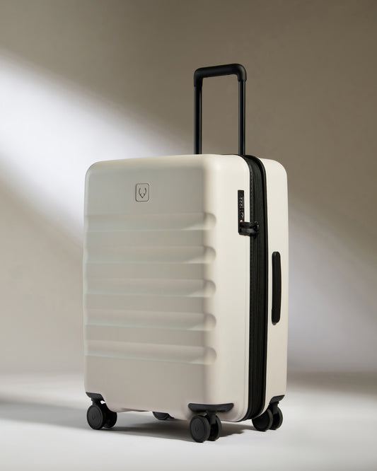 Medium Luggage in Taupe - Icon Stripe
