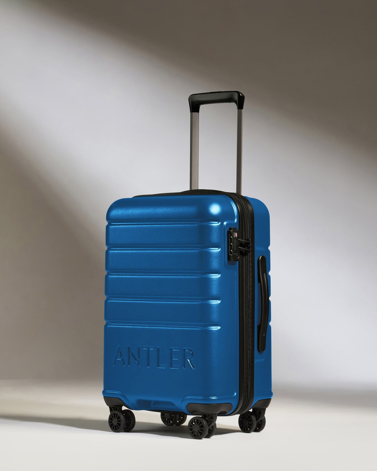 Expandable Carry-on Luggage in Bold Blue - Logo
