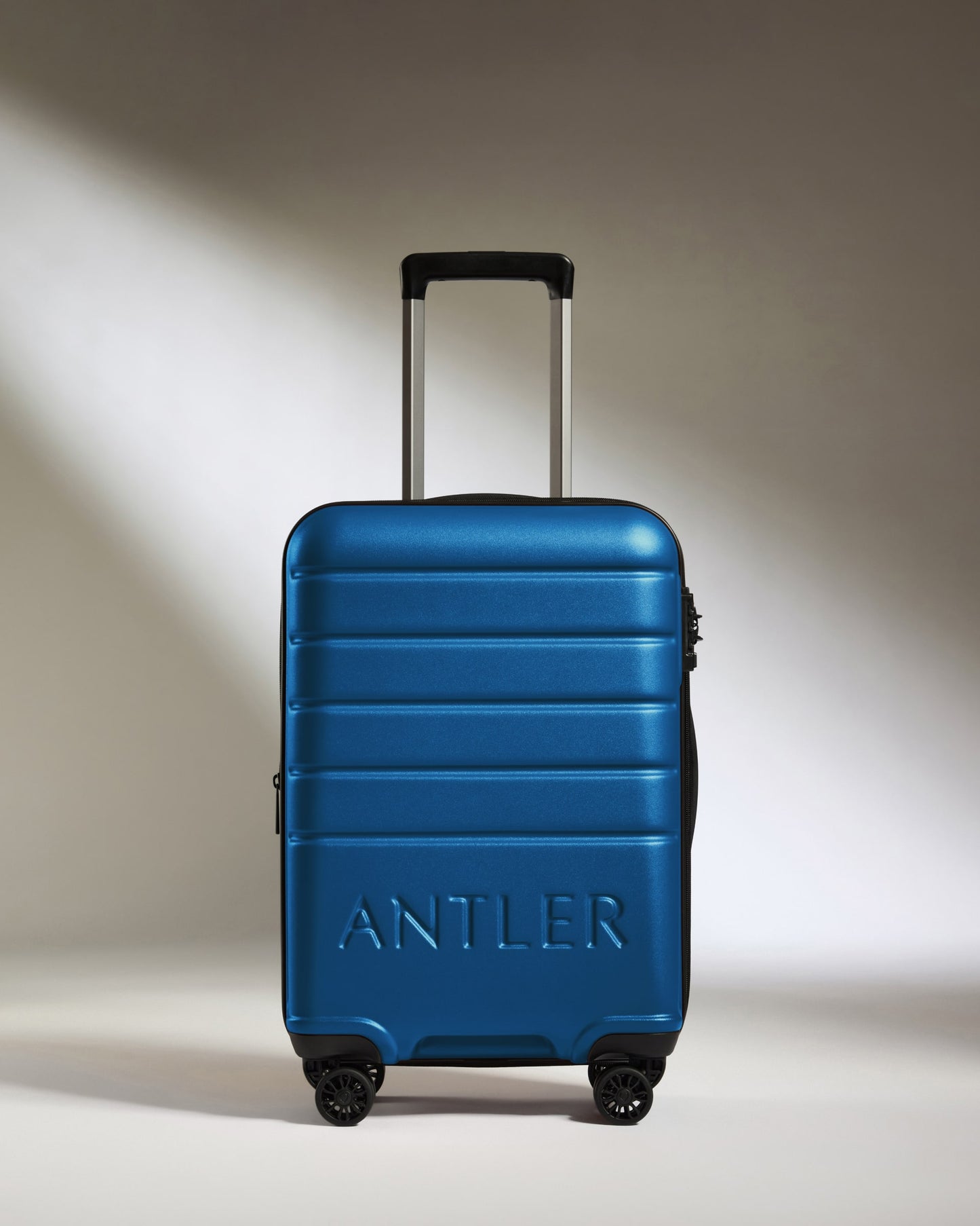 Expandable Carry-on Luggage in Bold Blue - Logo