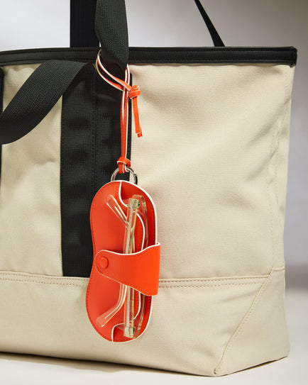 Leather Sunglasses Case in Coral - Summer Capsule