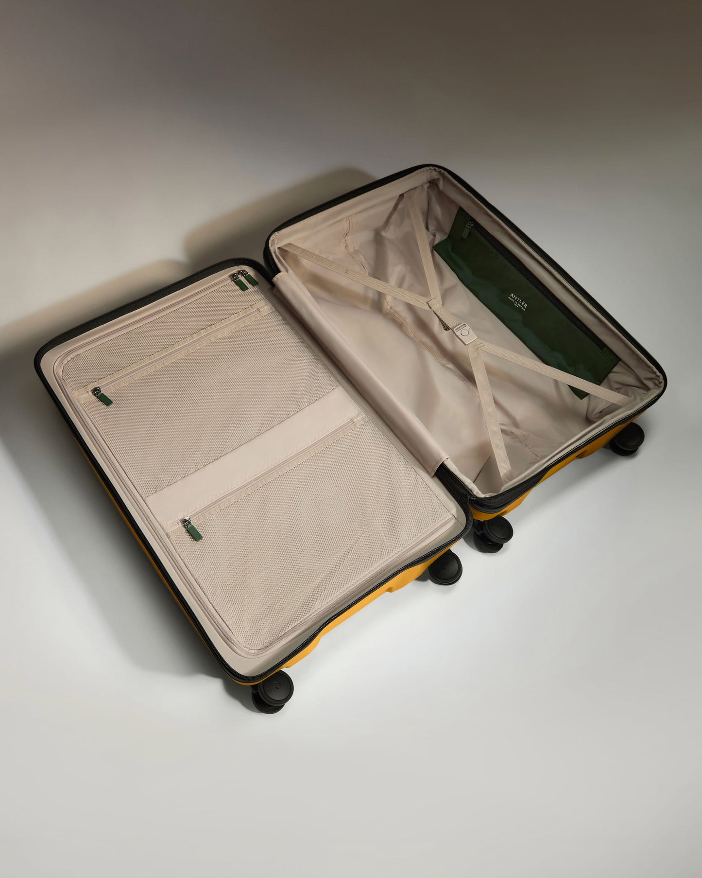 Large Carry-on Luggage Set in Mustard Yellow - Icon Stripe