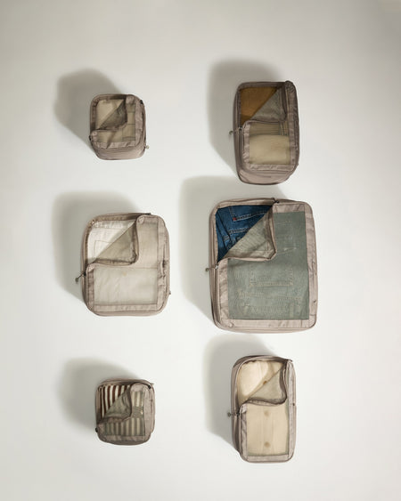 Packing Cubes in Taupe - Set of 6