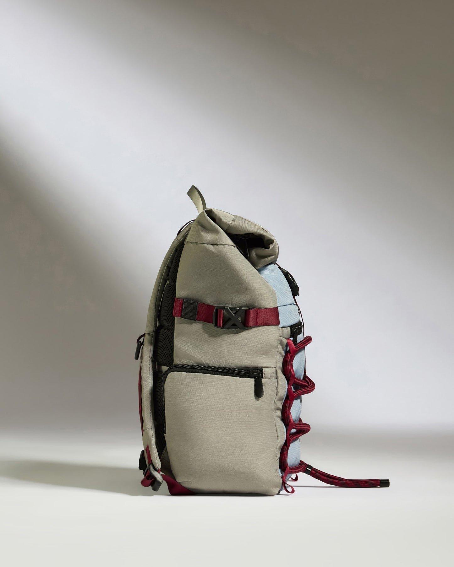 Discovery Roll Top Backpack in Mist Blue