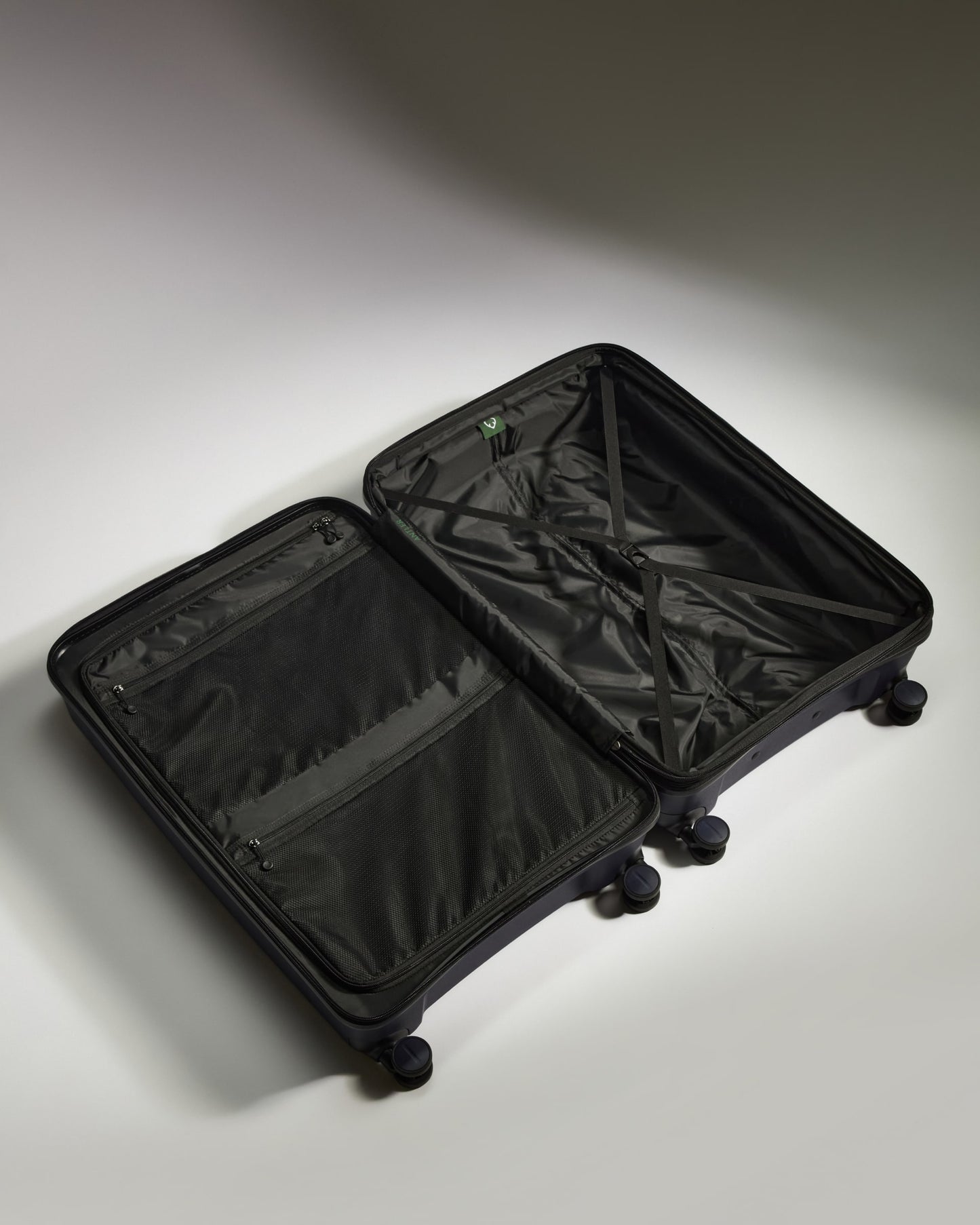 Large Luggage in Navy - Logo Stripe