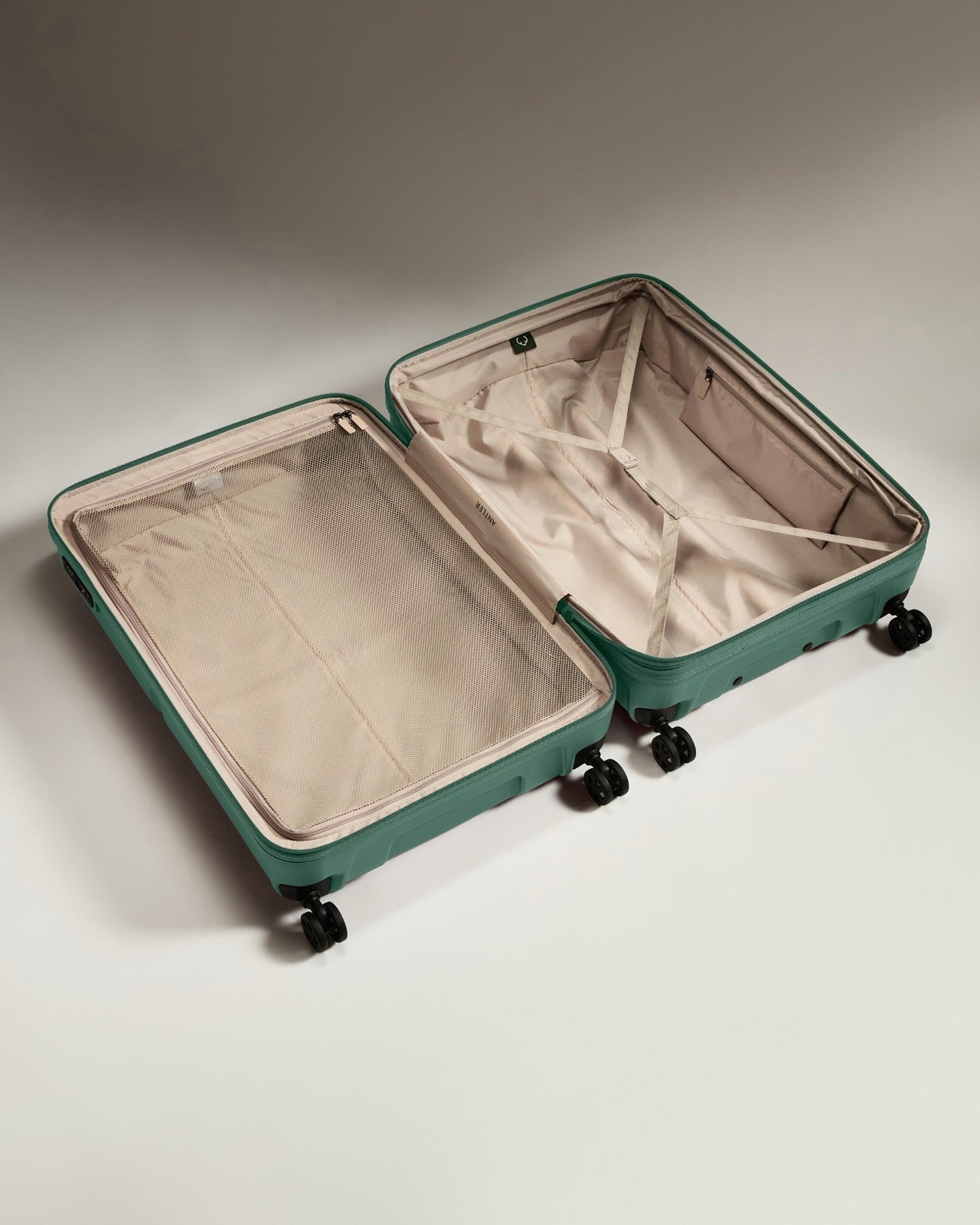 Expandable Carry-on Luggage Set in Seagrass Green - Single Stripe