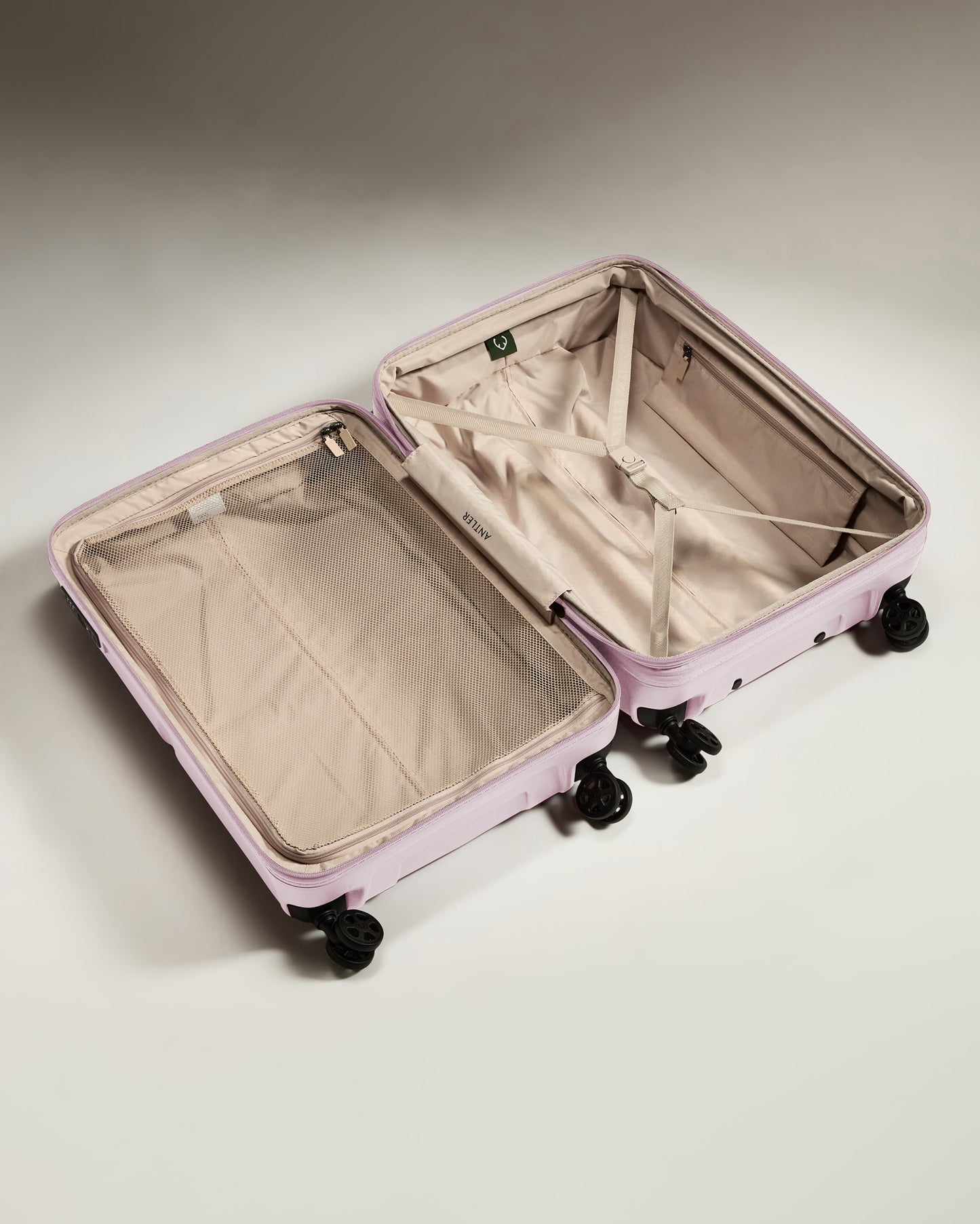 Medium Luggage in Dusk Pink - Single Stripe