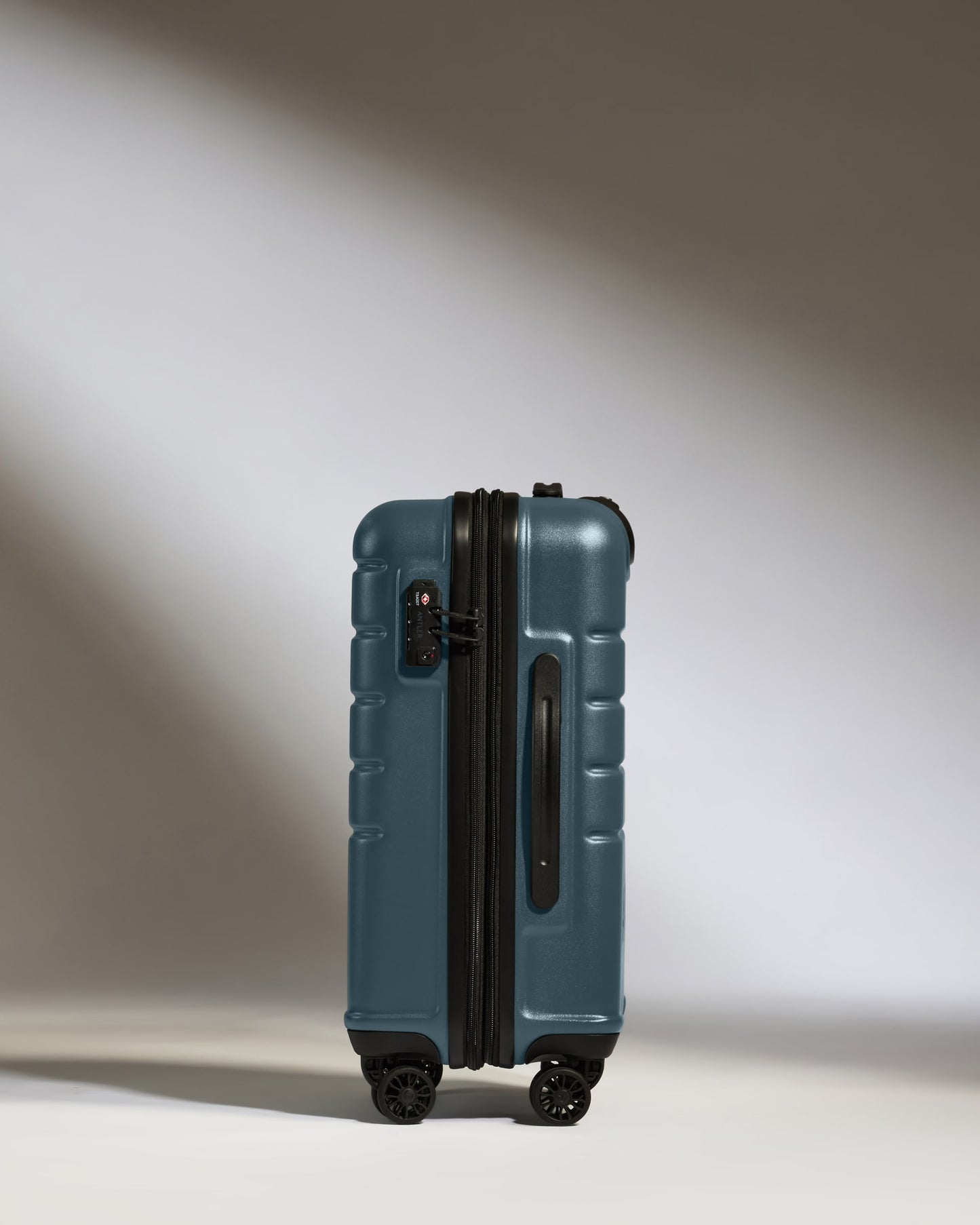 Expandable Carry-on Luggage in Blue Grey - Logo