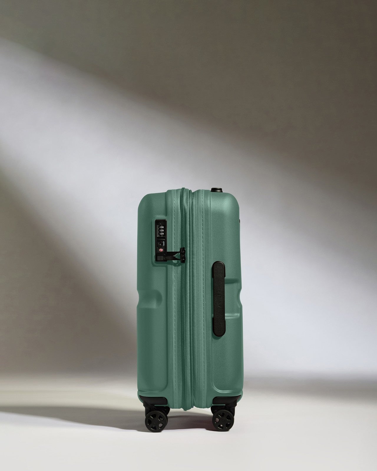 Expandable Carry-on Luggage in Seagrass Green - Single Stripe