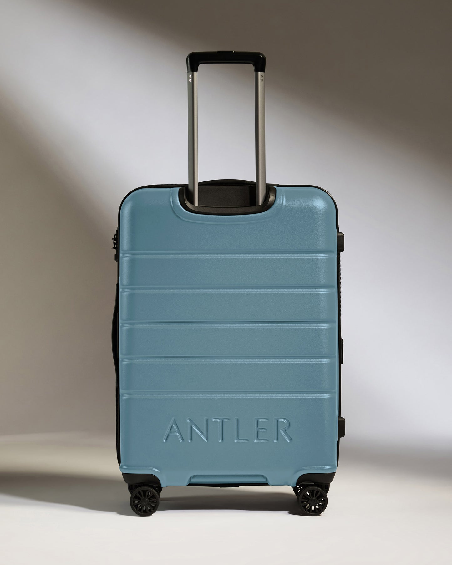 Expandable Carry-on Luggage Set in Light Blue - Logo