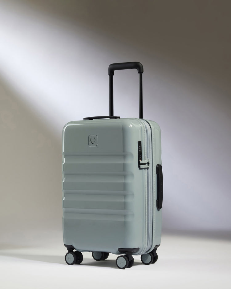 Expandable Carry-on Luggage in Mist Blue Gloss - Icon Stripe