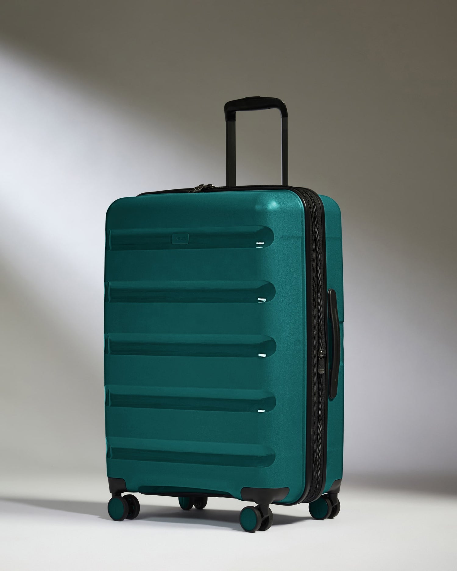 Medium Luggage in Deep Teal - Logo Stripe