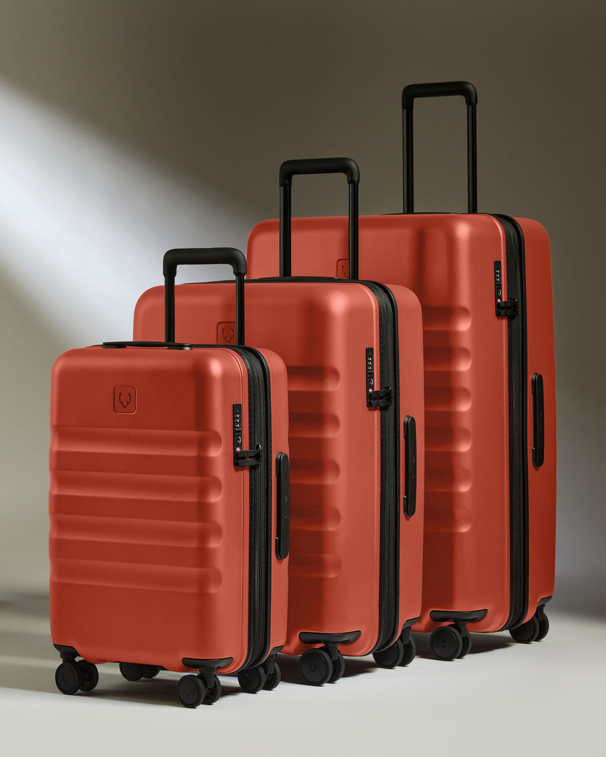 Expandable Carry-on Luggage Set in Red - Icon Stripe | Lightweight ...