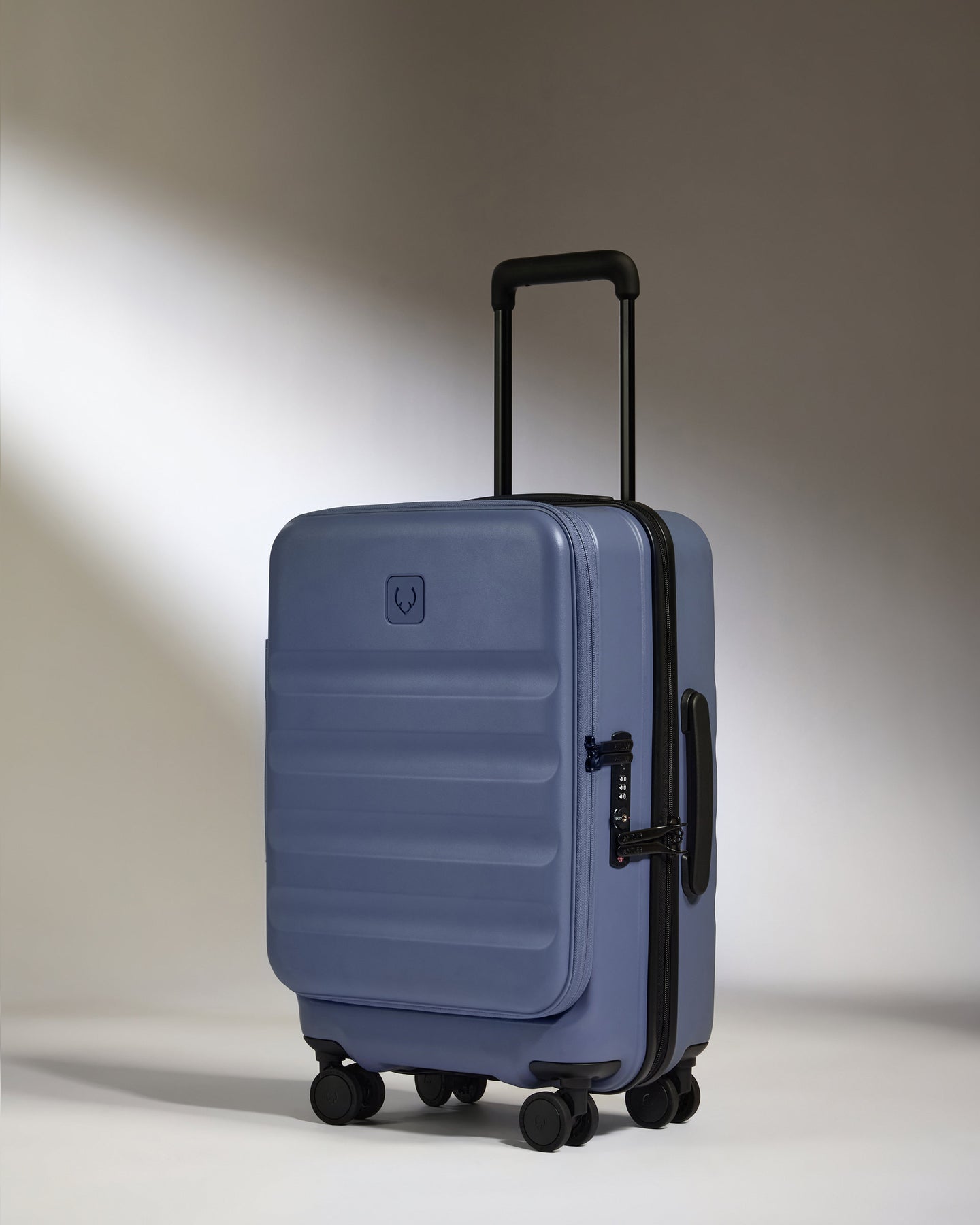 Dual Opening Carry-On Luggage in Ocean Blue - Icon Stripe