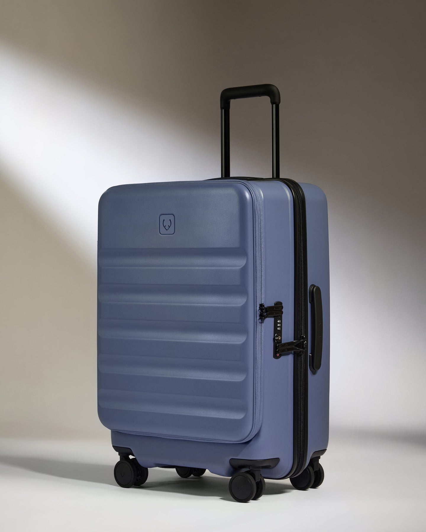 Dual Opening Medium Luggage in Ocean Blue - Icon Stripe