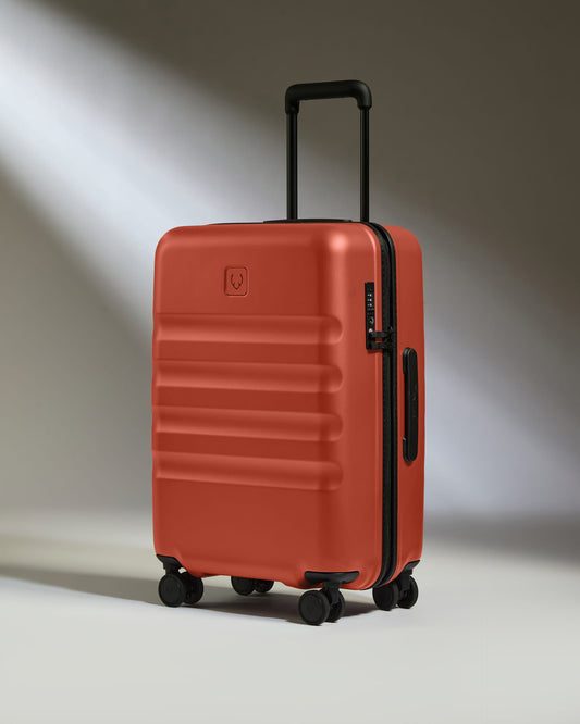 Large Carry-on Luggage in Buckthorn Red - Icon Stripe