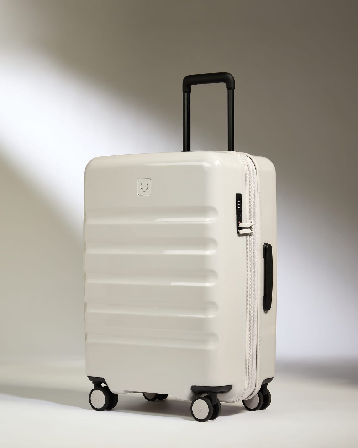Medium Luggage in Taupe Gloss - Icon Stripe