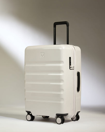 Medium Luggage in Taupe Gloss - Icon Stripe