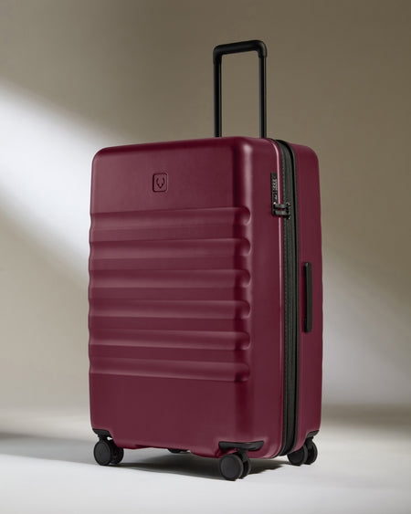 Large Luggage in Heather Purple - Icon Stripe