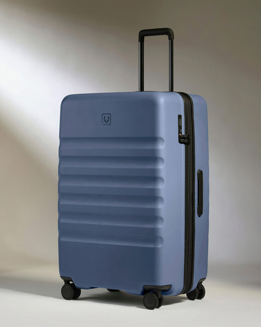 Large Luggage in Ocean Blue - Icon Stripe