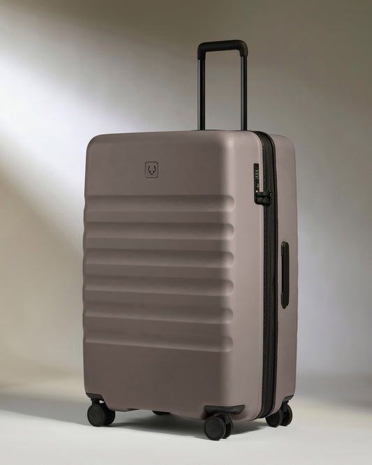 Large Luggage in Pebble Grey - Icon Stripe