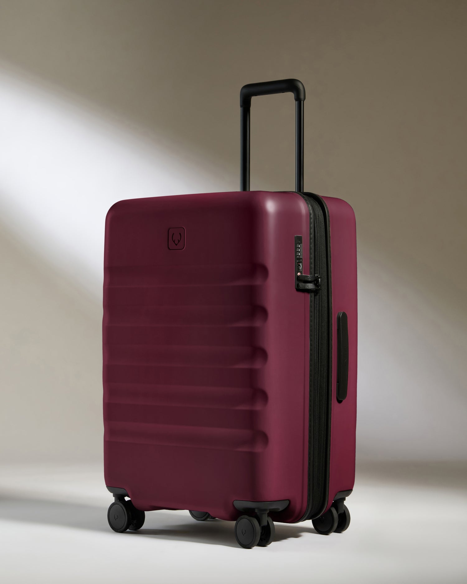 Medium Luggage in Heather Purple - Icon Stripe