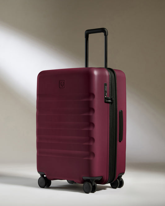 Medium Luggage in Heather Purple - Icon Stripe