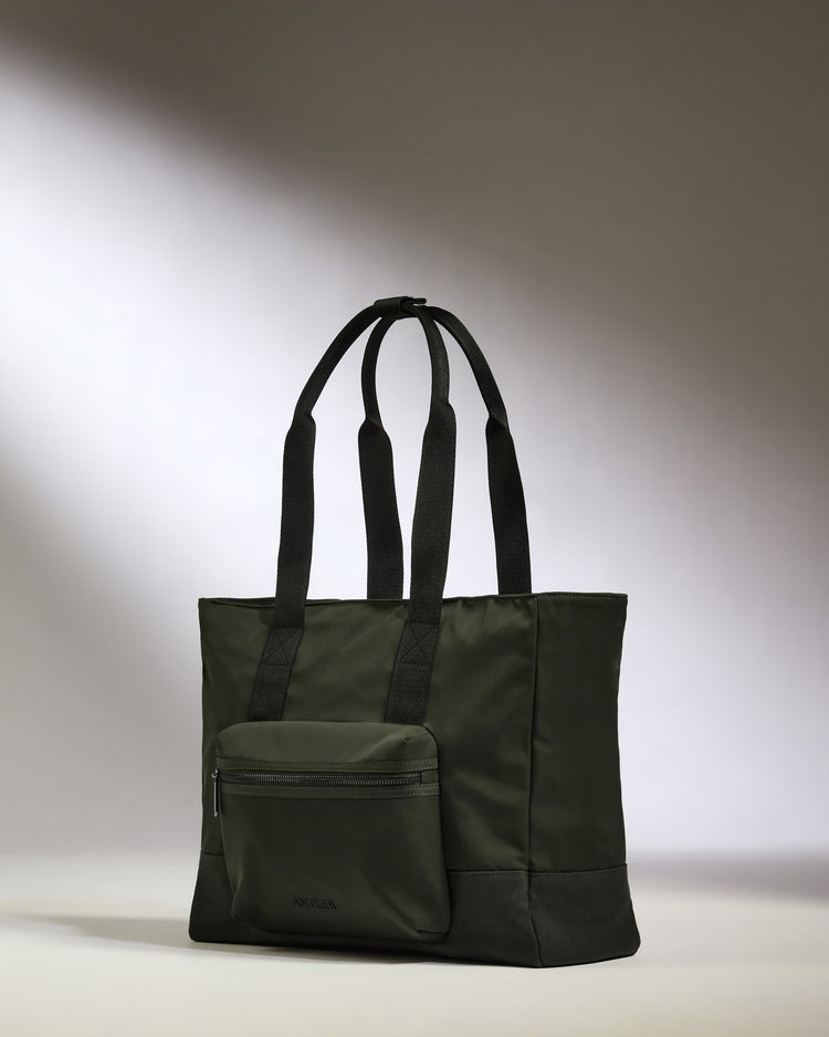 Icon Tote Bag in Dark Khaki Green