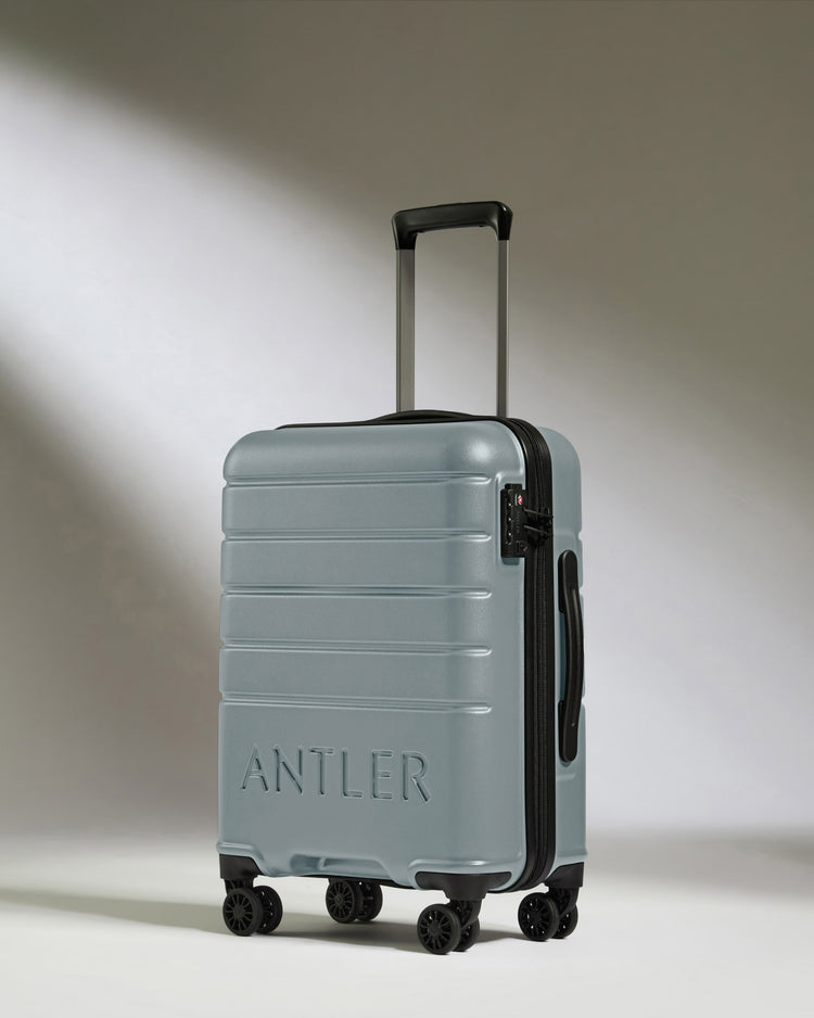 Expandable Carry-on Luggage in Cool Grey - Logo