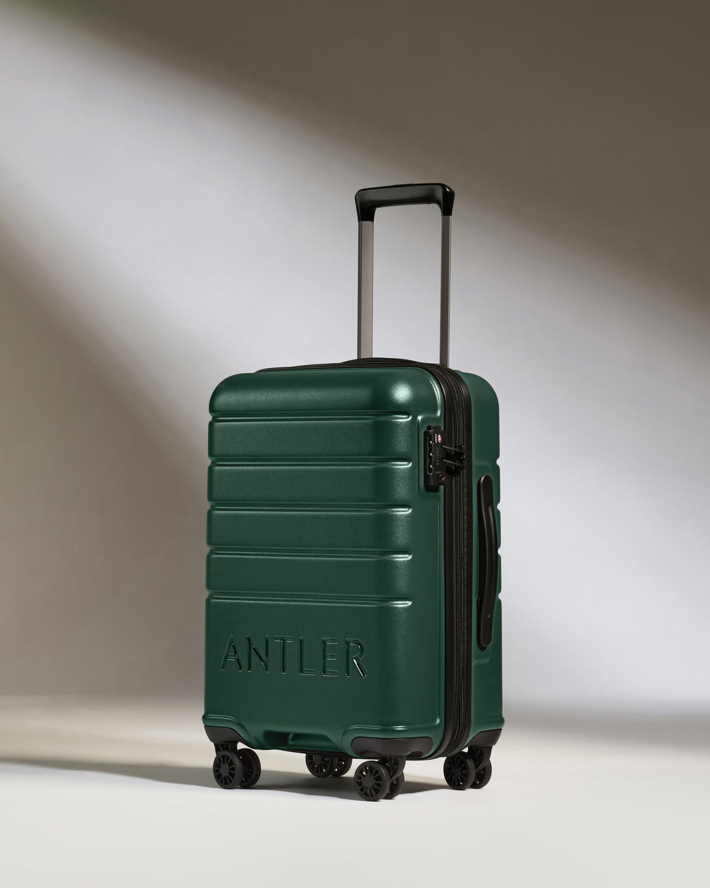 Expandable Carry-on Luggage in Dark Teal - Logo