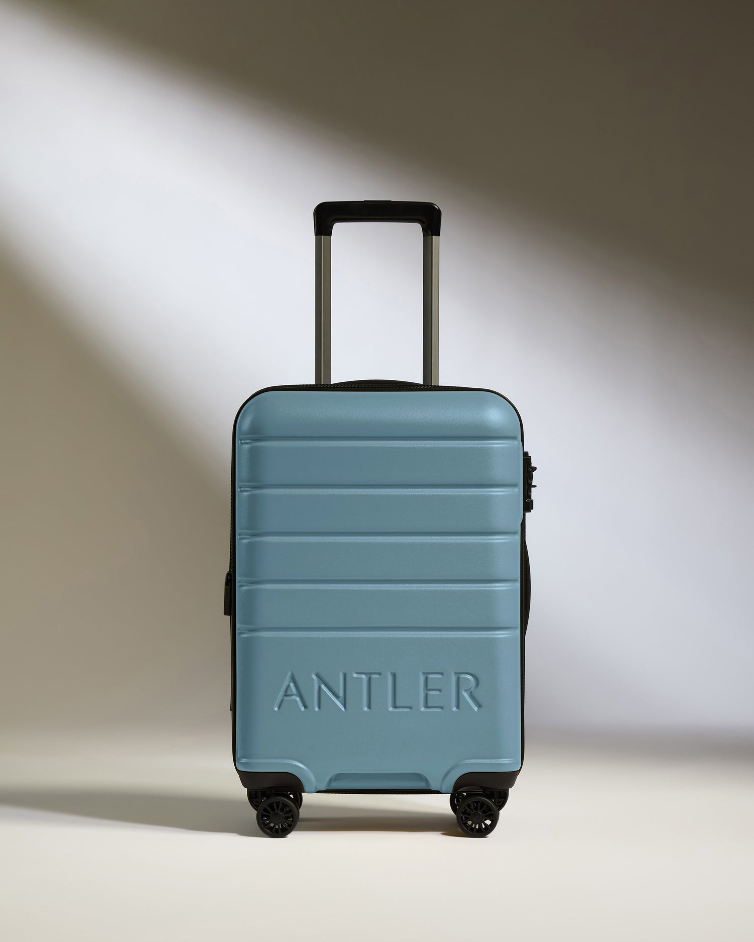 Expandable Carry-on Luggage in Light Blue - Logo