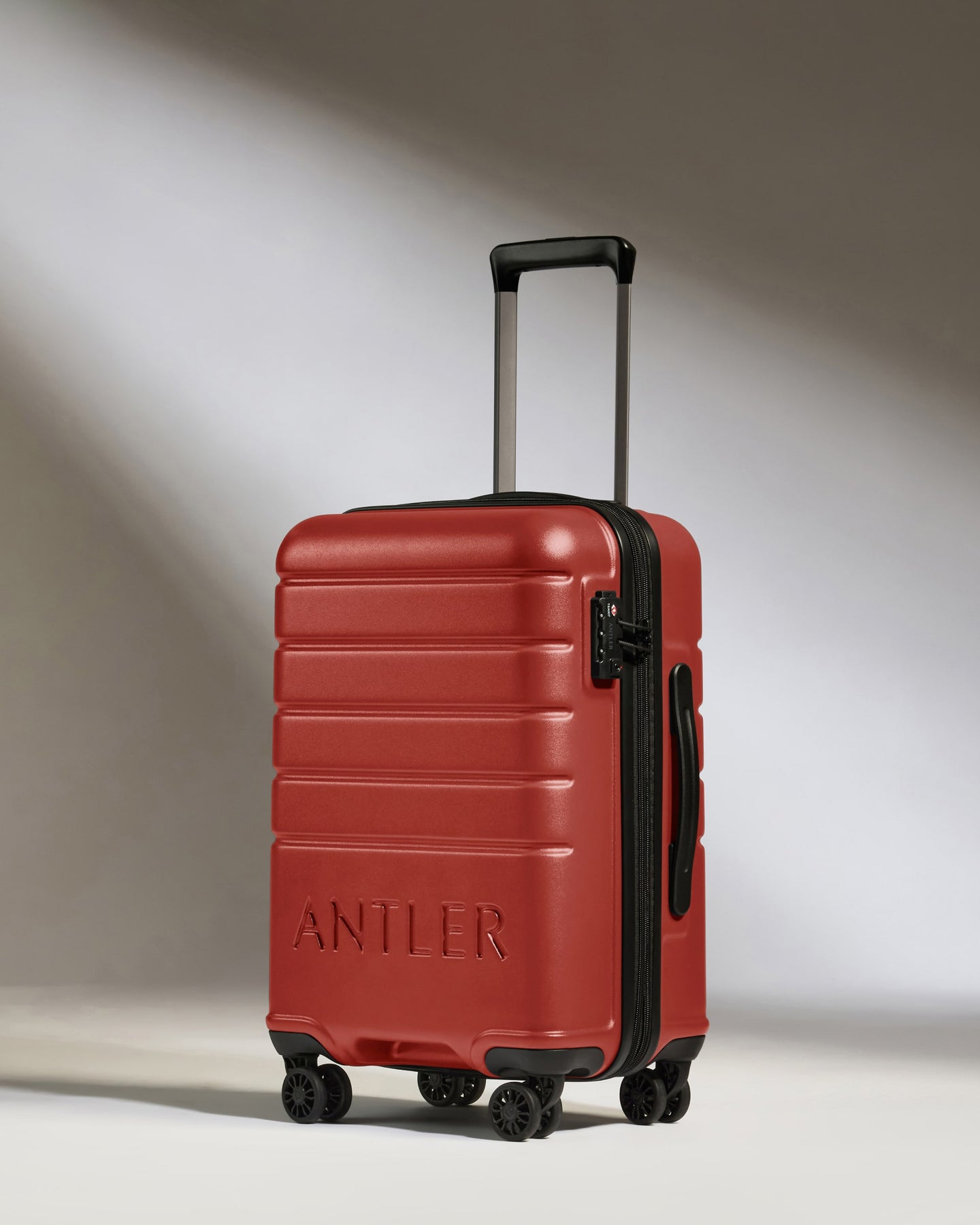 Expandable Carry-on Luggage in Red Orange - Logo