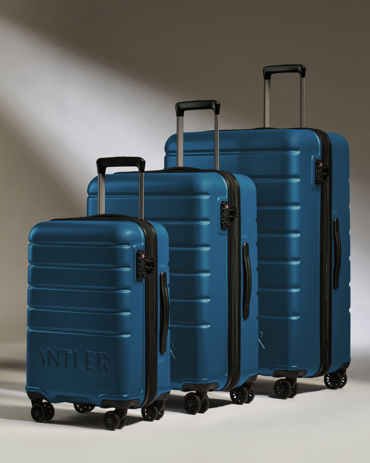 Expandable Carry-on Luggage Set in Bold Blue - Logo