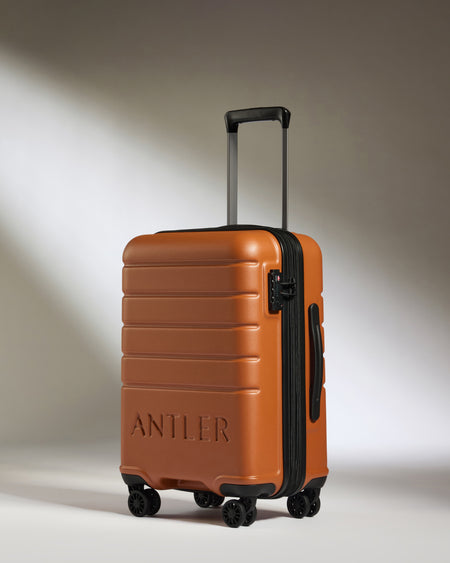 Expandable Carry-on Luggage Set in Amber - Logo