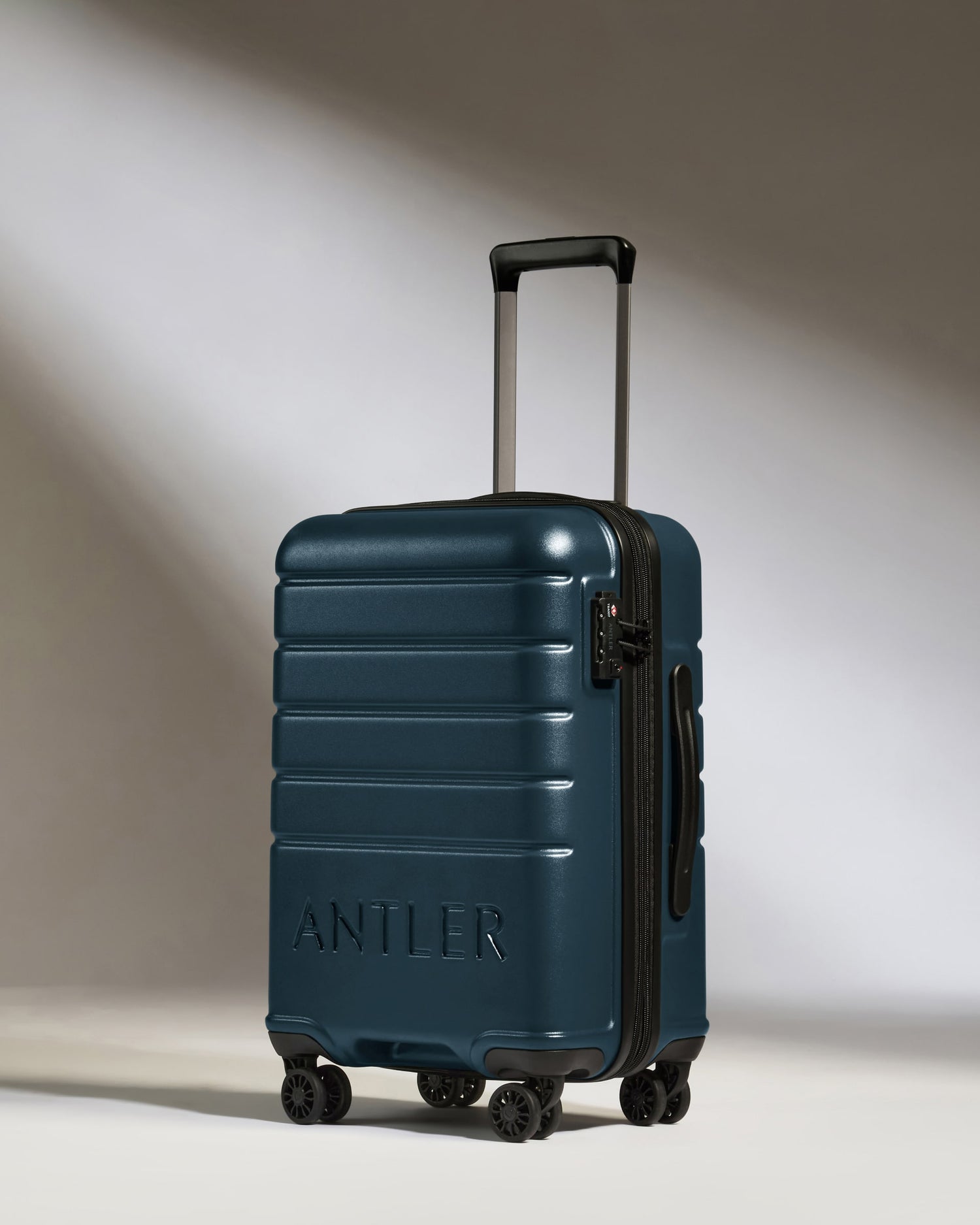 Expandable Carry-on Luggage in Mid Blue - Logo