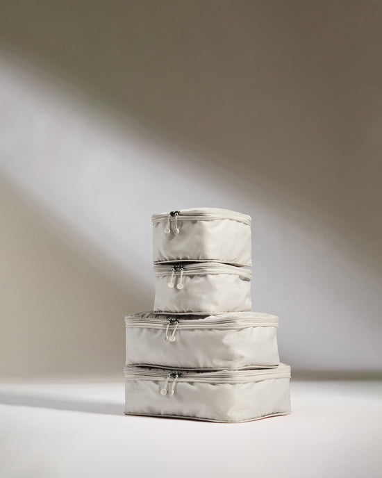 Packing Cubes in Beige Set of 4 » Travel Accessories » Packing