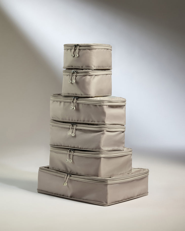 Packing Cubes in Taupe - Set of 6
