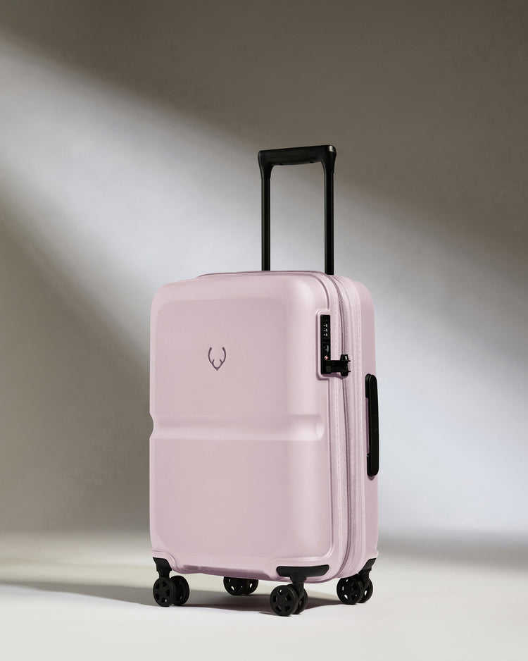 Expandable Carry-on Luggage in Dusk Pink - Single Stripe