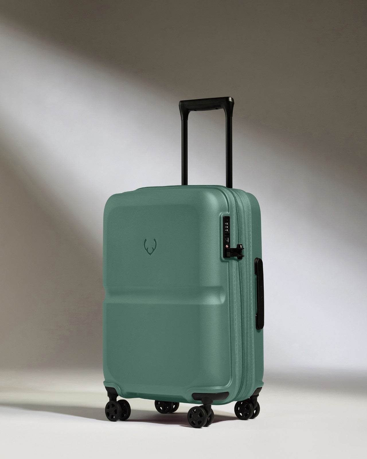Expandable Carry-on Luggage in Seagrass Green - Single Stripe
