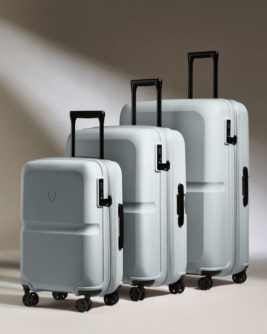 Expandable Carry-on Luggage Set in Salt Blue - Single Stripe