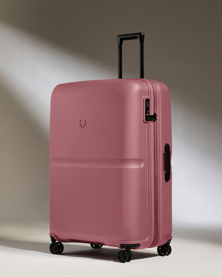 Large Luggage in Clay Pink - Single Stripe
