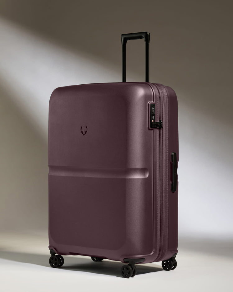 Large Luggage in Lagoon Purple - Single Stripe