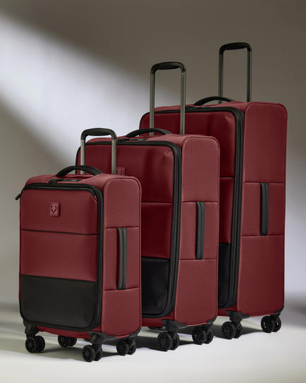 Lightest Expandable Carry-on Luggage Set in Cedar - Soft Stripe 2.0