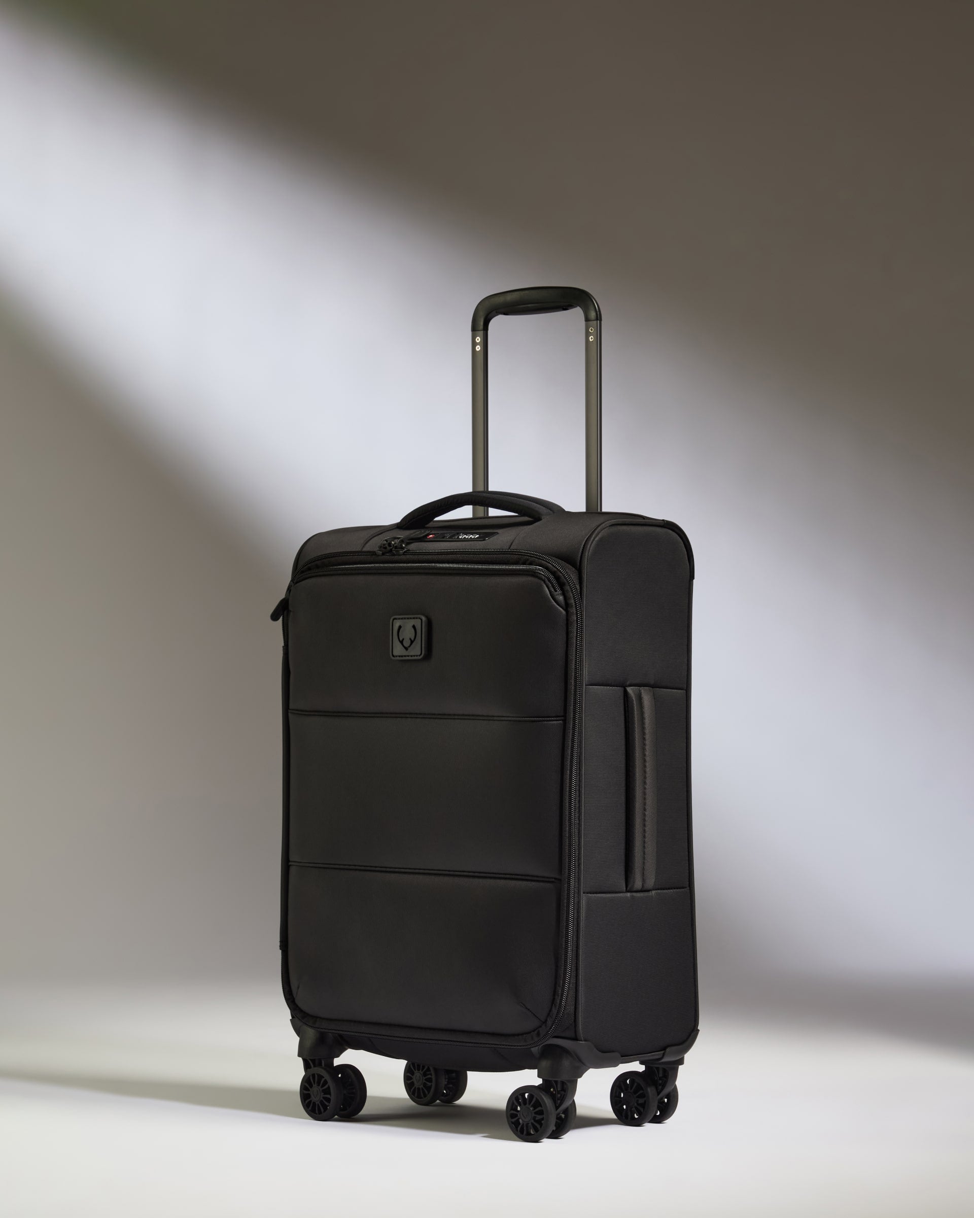 Lightest Expandable Carry-on Luggage in Black Soft Stripe Soft