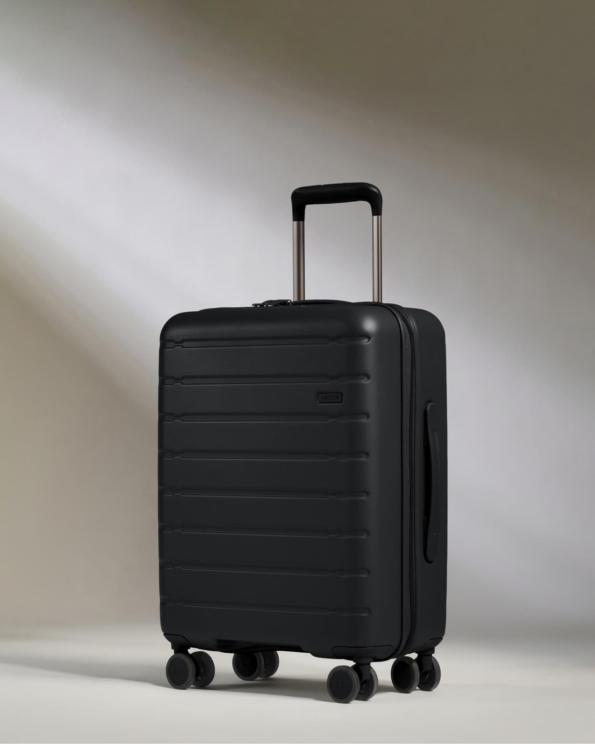 Expandable Carryon Luggage in Black Stamford 2.0 Hardside Luggage Antler Luggage Australia