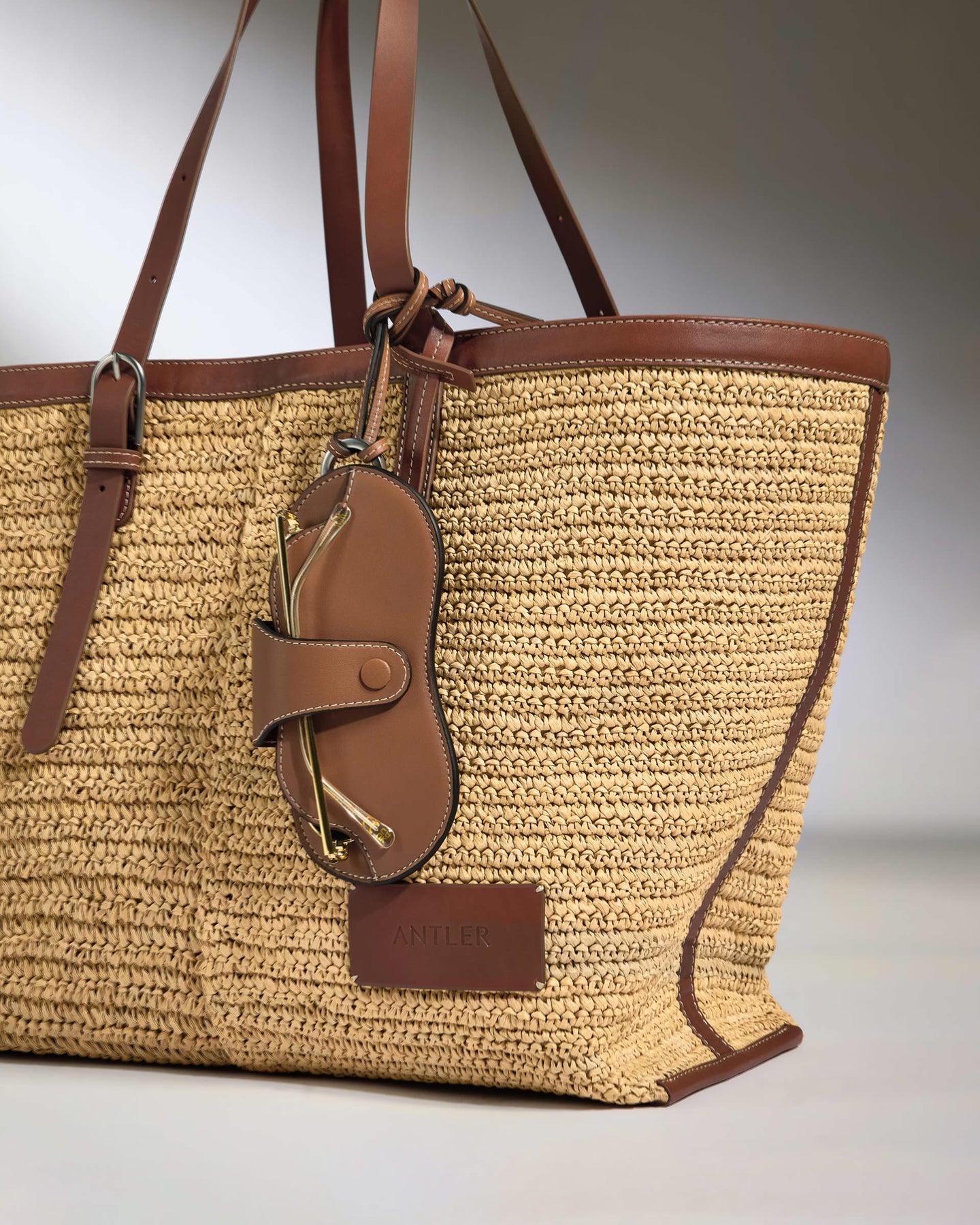 Leather Sunglasses Case in Tan - Summer Capsule