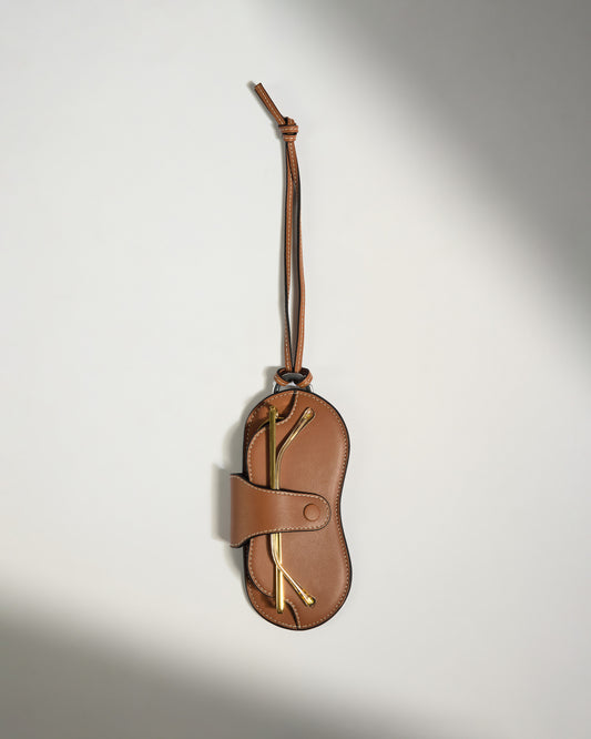Leather Sunglasses Case in Tan - Summer Capsule